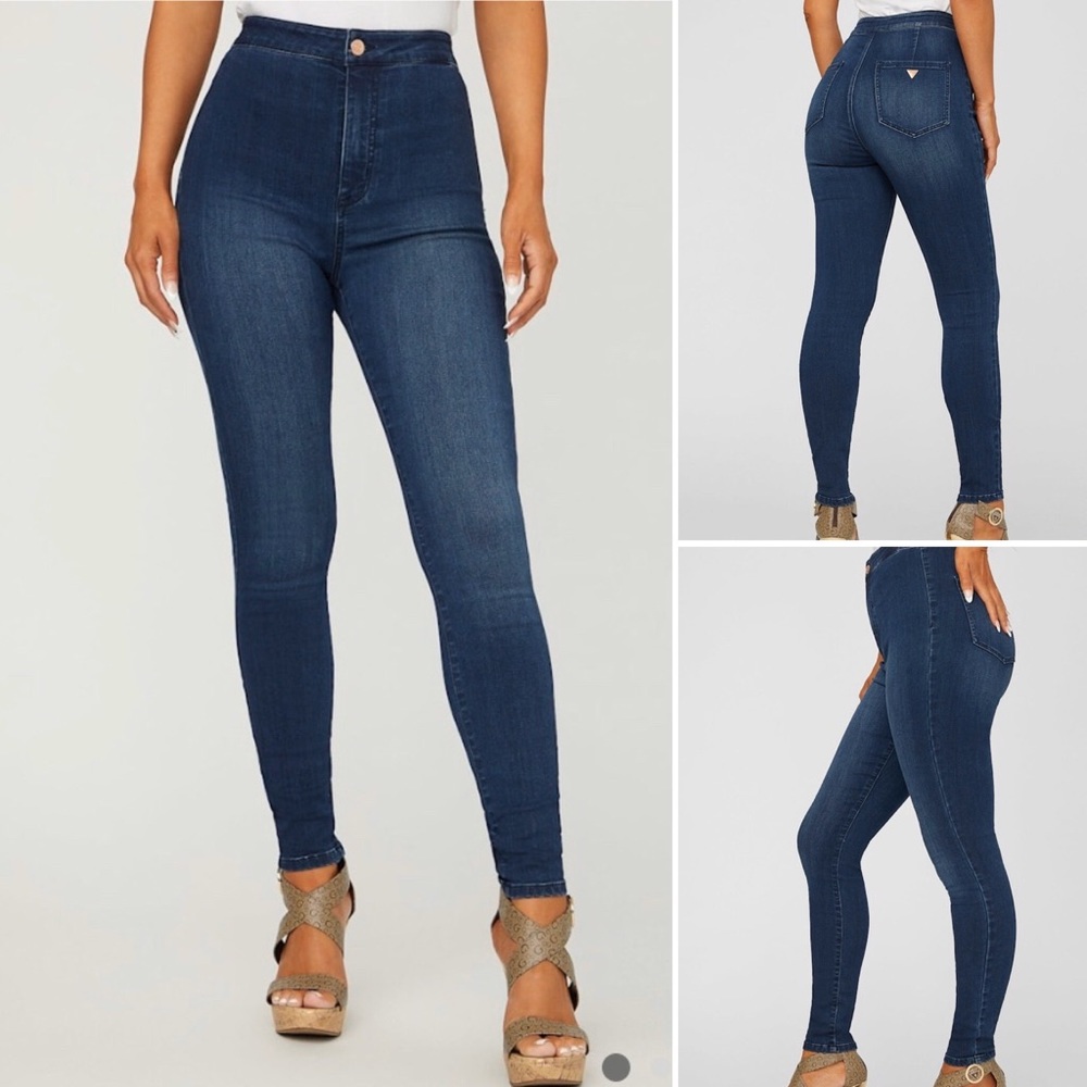 Guess Factory EcoNova strech high rise skinny fit ultra light dark wash Jeans 29
